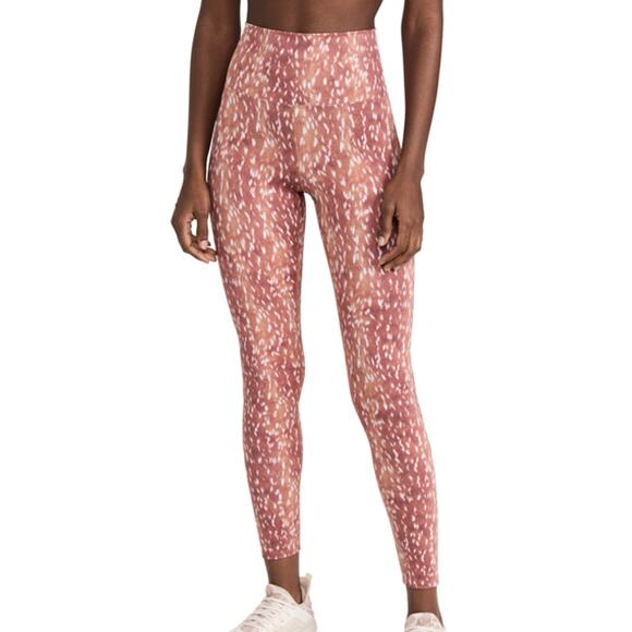 Beach Riot NWT Piper Leggings Reindeer Print Size Small Double Layered High Rise - Picture 1 of 11